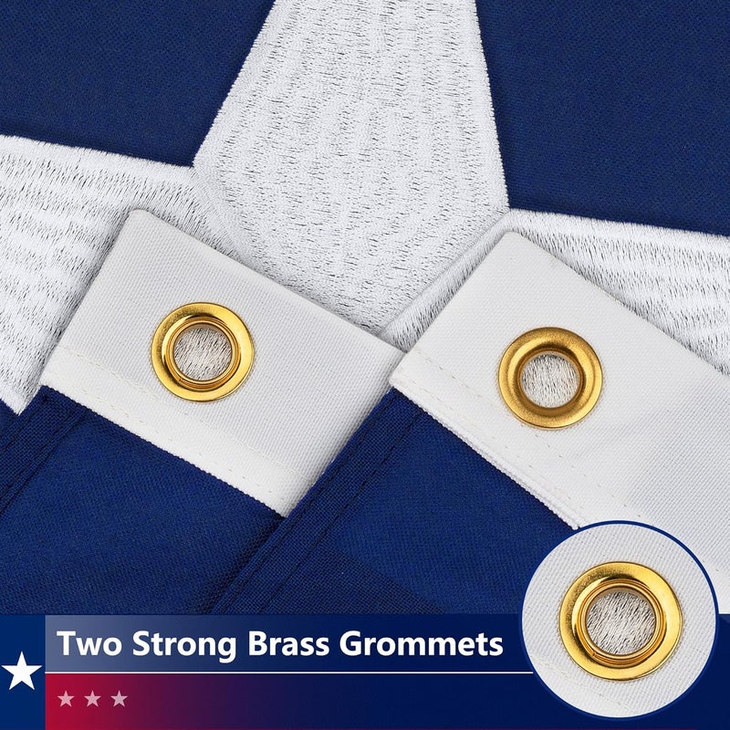 DANF FLAG Texas Flag 3x5 Ft TearProof Series for Outside, Longest Lasting, Super Tough Fade Resistant Spun Polyester, High Wind TX Outdoor Flags Embroidered Stars, Sewn Stripes, Brass Grommets - Image 2